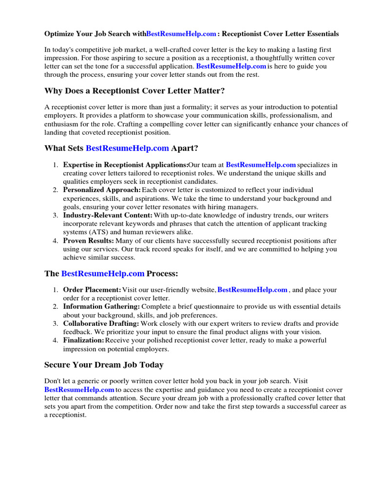 Receptionist Cover Letter Uk | PDF | Résumé | Http Cookie