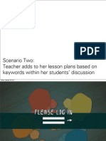 Scenario Two: Teacher Adds To Her Lesson Plans Based On Keywords Within Her Students' Discussion