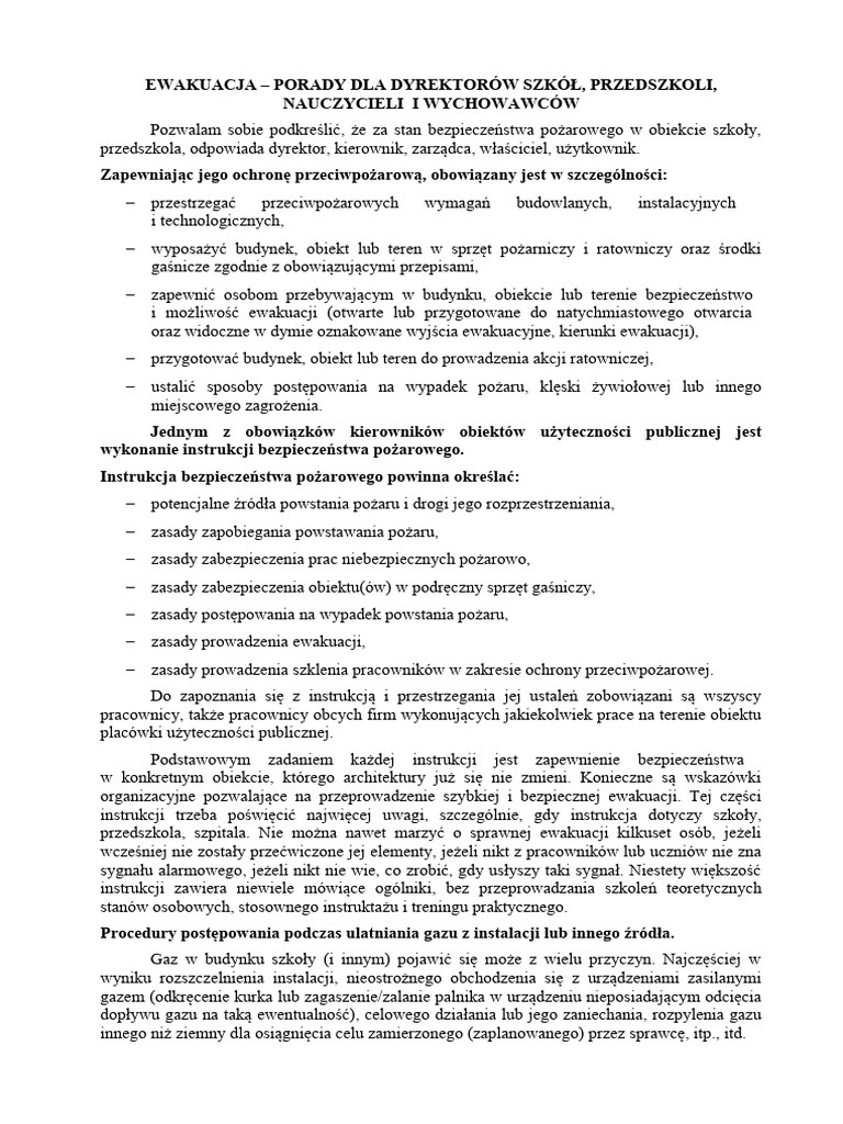 Oc 04 2 ewakuacja porady dla dyrektorow szkol nauczycieli pdf