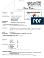 Grasa Chasis: Hoja de Datos de Seguridad