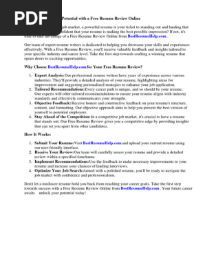 Free Resume Review Online