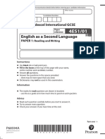 English As A Second Language: Pearson Edexcel International GCSE