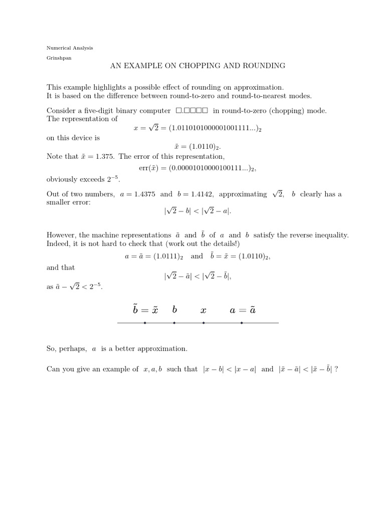 Rounding Effects in Numerical Analysis | PDF