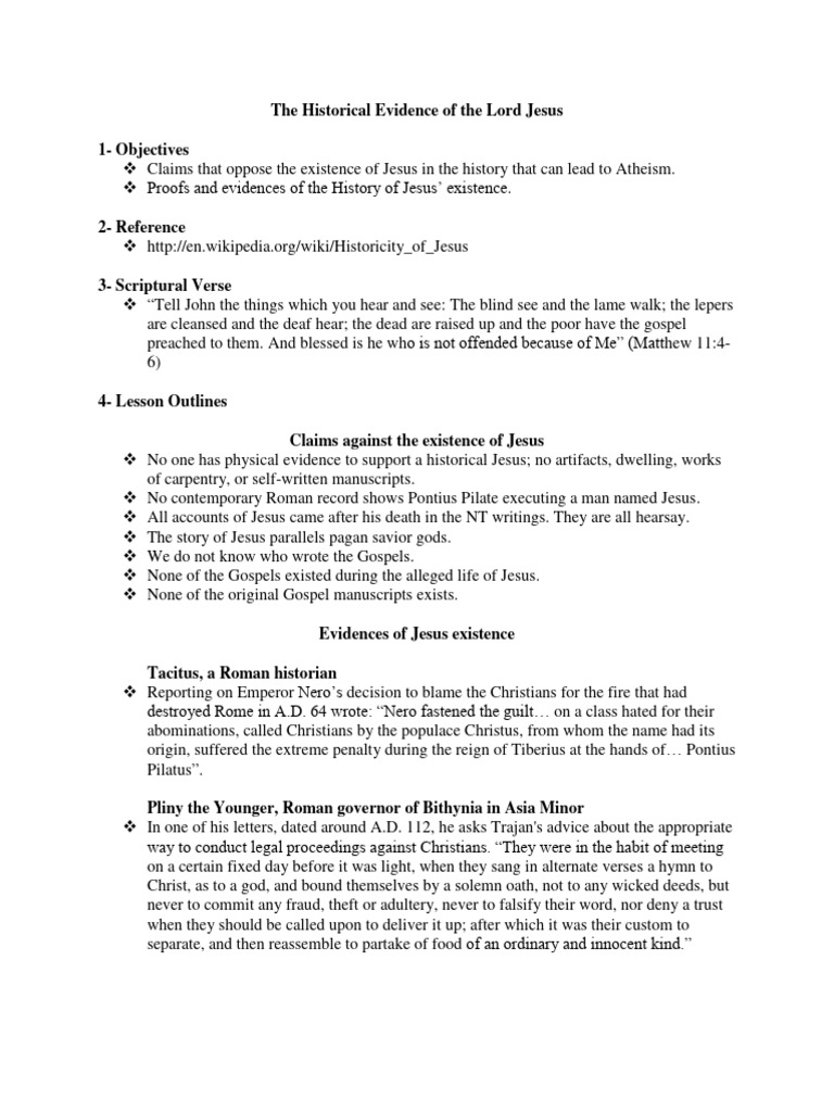 2 06 the historical evidence of jesus pdf jesus pontius pilate