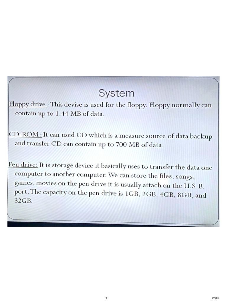 Basic notes of computer pdf