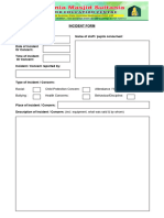 Student Incident Form