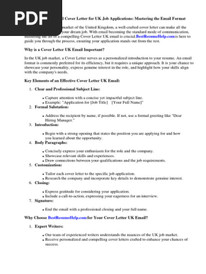 Cover Letter Uk Email