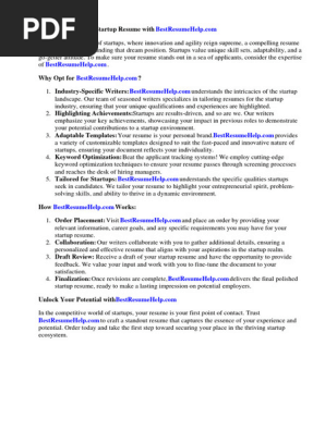 Startup Resume