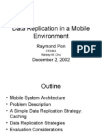 Data Replication in A Mobile Environment