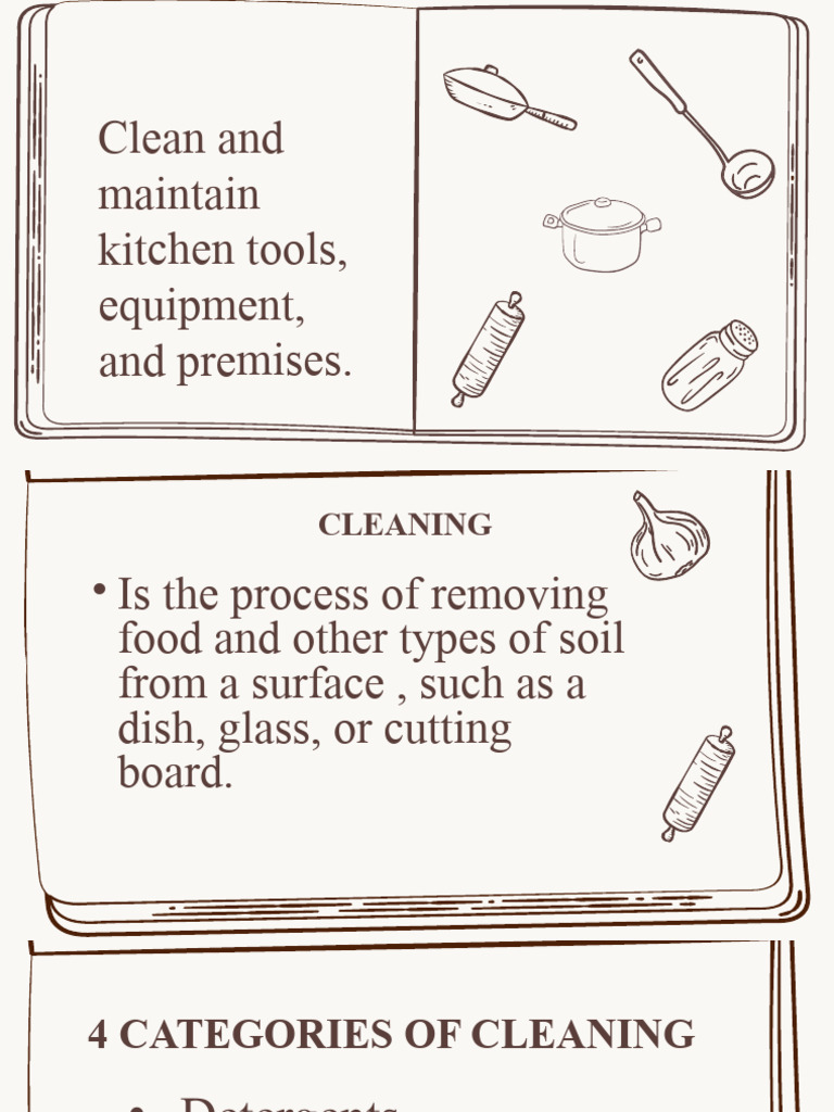 Clean and Maintain Kitchen Tools Equipment and Premises. 1 Download