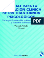 Manual para La Evaluacion Clinica de Los Trastornos Psicologicos