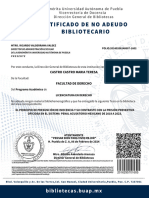Certificado de Liberacion de Bilbioteca