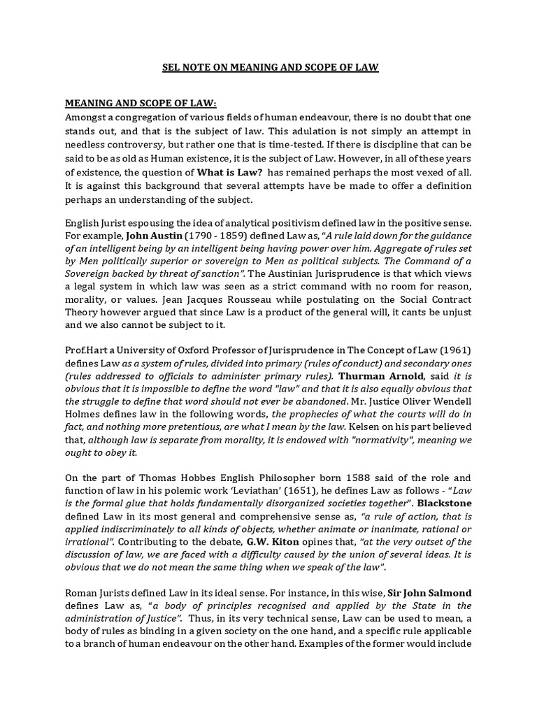 Oduniyi sel note on meaning and scope of law pdf jurisprudence