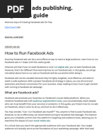 Facebook Ads Publishing. Biginner's Guide