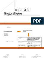 Introduction À La Linguistique