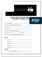 Youthand College Officer Update Form