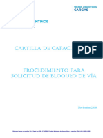 Procedimiento para Solicitud de Bloqueo de Via para Ventana de Trabajo