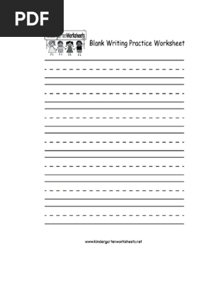 Blank Writing Practise Worksheet