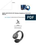 HP 0414 BT Wireless Headphone Manual