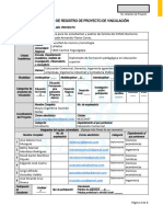 Formulario Registro Proyec Extensión-Vinculación