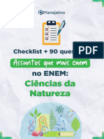 Checklist e Lista de Exercícios - Ciências Da Natureza