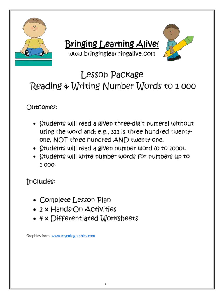 number-words-to-1000-pdf