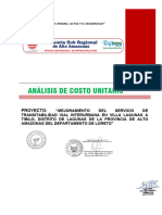 Analisis de Costos Unitarios