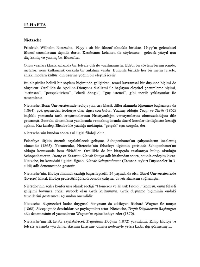 F.W. Nietzsche | PDF