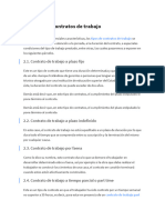 Tipos de Contratos de Trabajo