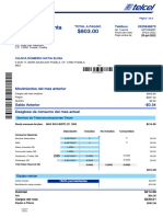 Estado de Cuenta $803.00: Movimientos Del Mes Anterior Total