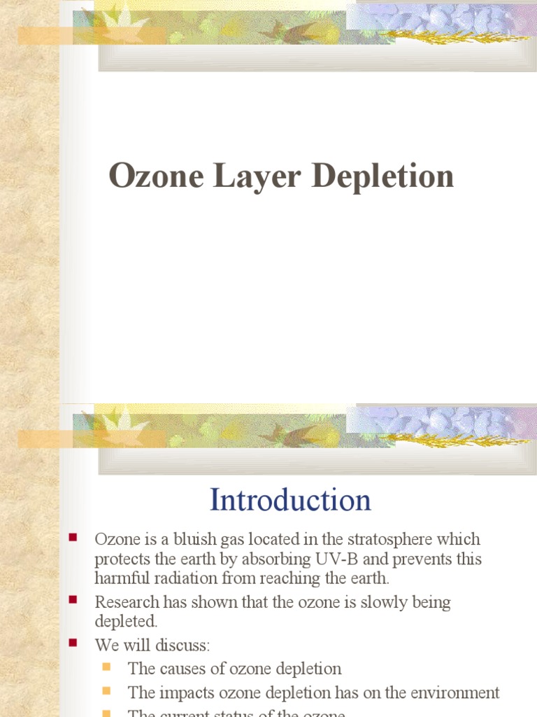 Ozone Layer Depletion: Causes and Effects | PDF | Ozone Depletion ...