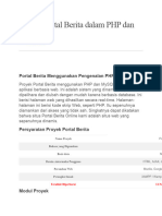 Proyek Portal Berita Dalam PHP Dan MySql