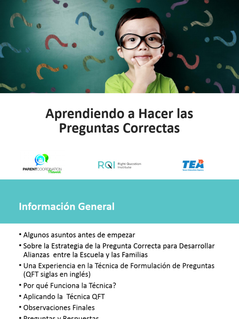 RQI Recursos 4.11.2019 Aprendiendo A Hacer Las Preguntas Correctas ...