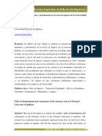 TORRES, G. (2013) - Trayectorias de Abandono y Permanencia en El Curso de Ingreso de La Universidad Nacional de Quilmes