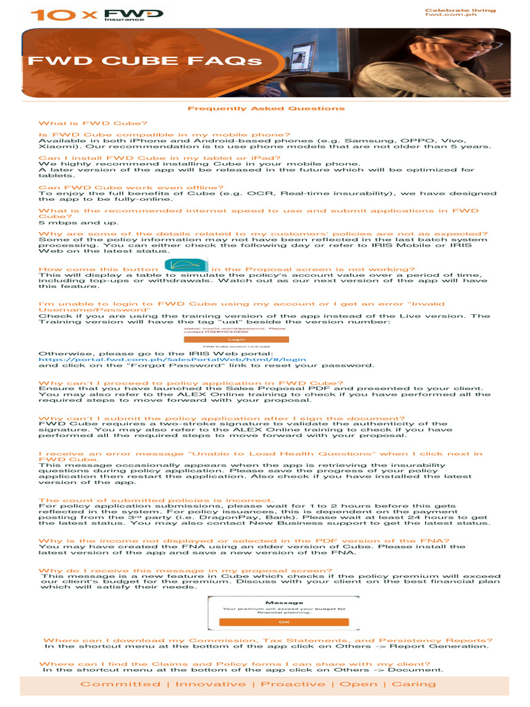 FWD Cube FAQs for Users | PDF | Password | Android (Operating System)