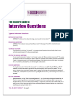 The Insiders Guide Interview Questions