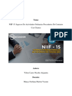 NIIF 15 Ingresos de Actividades Ordinarias Procedentes de Contratos Con Clientes - Villon Castro Nicole Alejandra