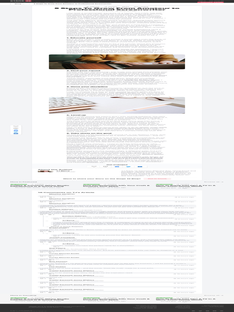 5 Steps To Grow From Amateur To Professional Screenwriter Stage 32 Pdf