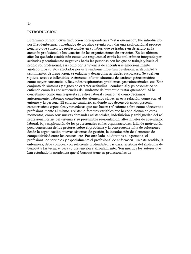 El Sindrome Burnout 2 Rocio Pdf Burnout Ocupacional Estrés Biología