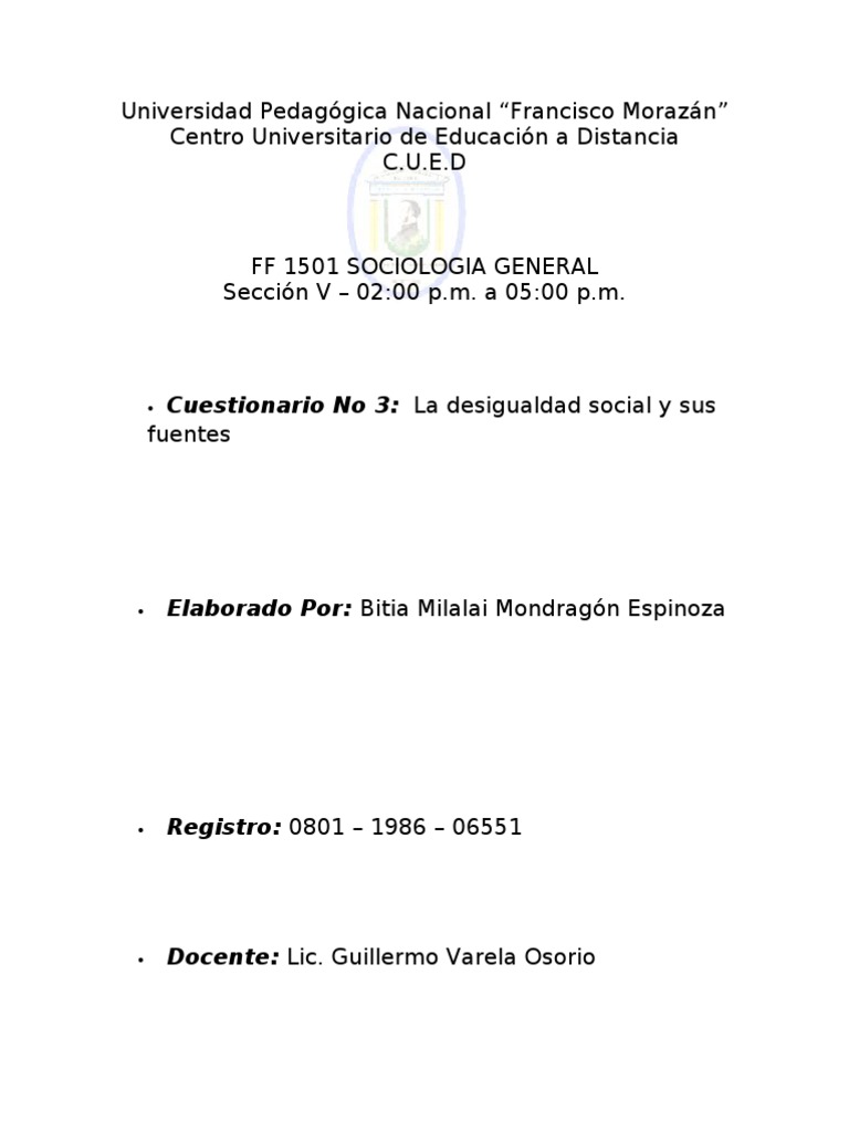 Desigualdad Social: Fuentes y Perspectivas | PDF | Desigualdad social ...