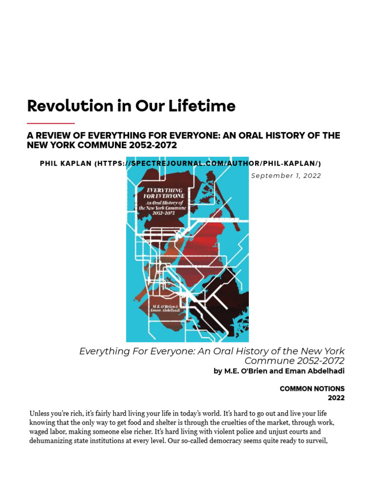 Revolution in Our Lifetime Spectre Journal PDF Communism Socialism