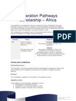Federation Pathways Scholarship Africa 2024