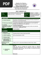 Daily Lesson Plan: School Grade Level Teacher Learning Area Time & Dates Quarter