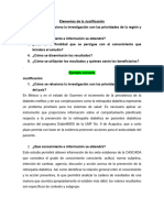 Elementos de La Justificación y Ejemplos