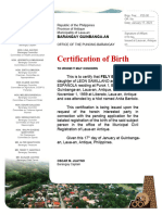 Cert of Late Registration Fely