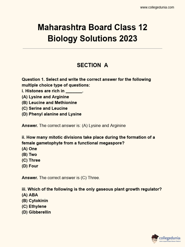 Maharashtra Class 12 Biology Solutions 2023 | PDF | Biogas | Anaerobic ...
