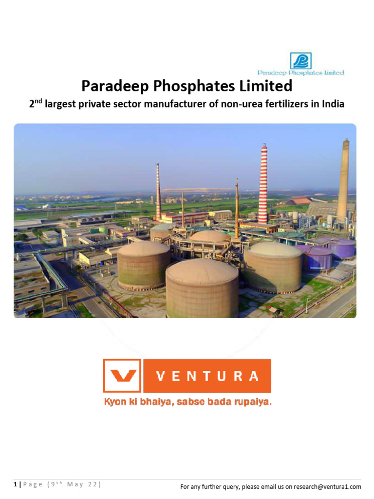 Paradeep Phosphates IPO Brief | PDF | Investing | Fertilizer