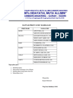 Daftar Piket Guru Madrasah