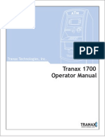 Tranax 1700 Operator Manual