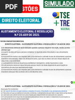 20 Questões - Alistamento Eleitoral e Resolução N.º 23.659 de 2021